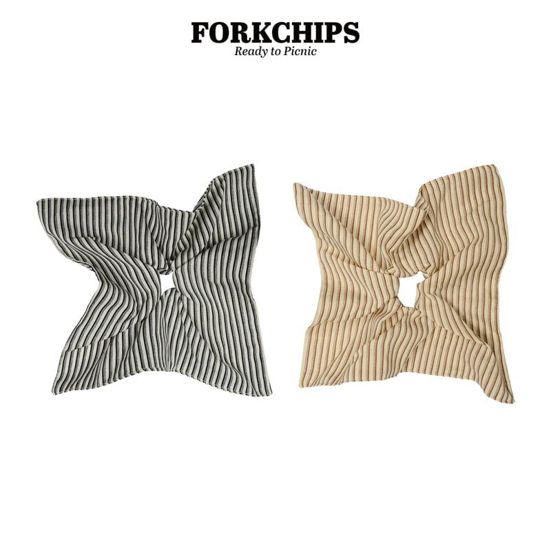 Fork Chips - Korean Children Fashion - #todddlerfashion - Pine Square Hair Scrunchie