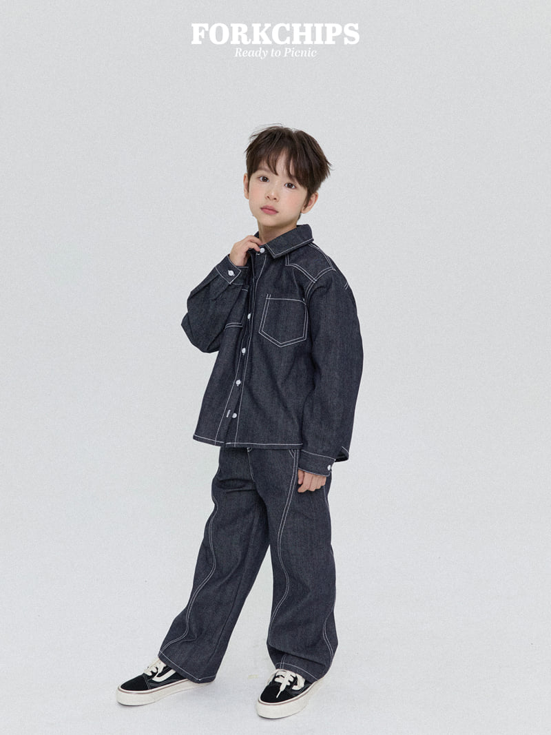 Fork Chips - Korean Children Fashion - #todddlerfashion - Hidden Stitch Pants - 9
