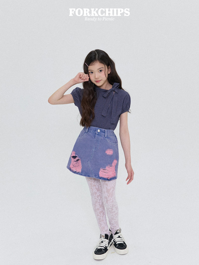 Fork Chips - Korean Children Fashion - #toddlerclothing - Jane Vintage Skirt - 8