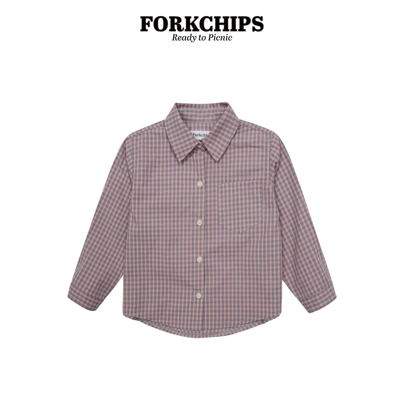 Fork Chips - Korean Children Fashion - #toddlerclothing - Mile Check Shirt - 2
