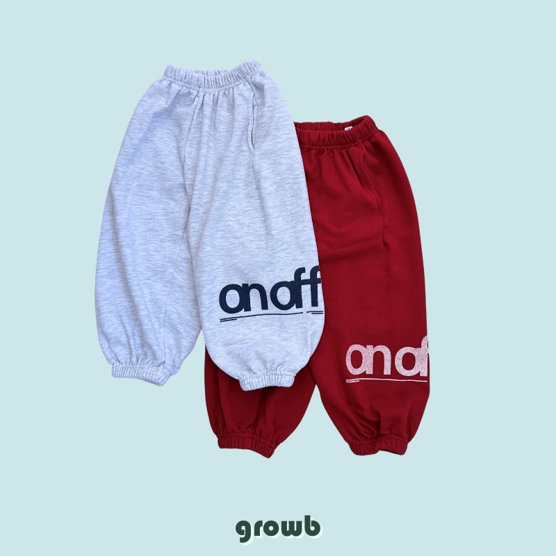 Grow B - Korean Children Fashion - #fashionkids - Off Jogger Pants - 4