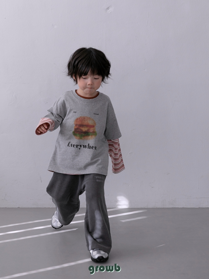 Grow B - Korean Children Fashion - #magicofchildhood - Hambug Tee (Melange) - 9