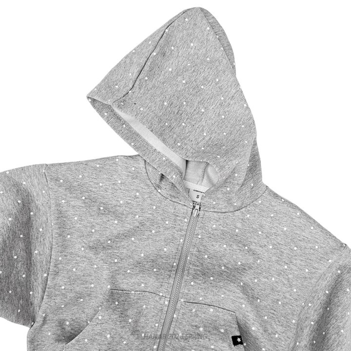 Hanab - Korean Children Fashion - #prettylittlegirls - Mini Dot Hooded Zip-Up Set - 8