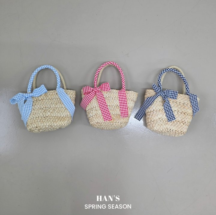Han's - Korean Children Fashion - #discoveringself - Check Ribbon Bag