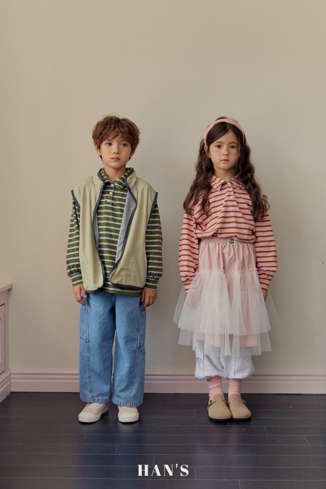 Han's - Korean Children Fashion - #kidsshorts - Rich Collar Tee - 3