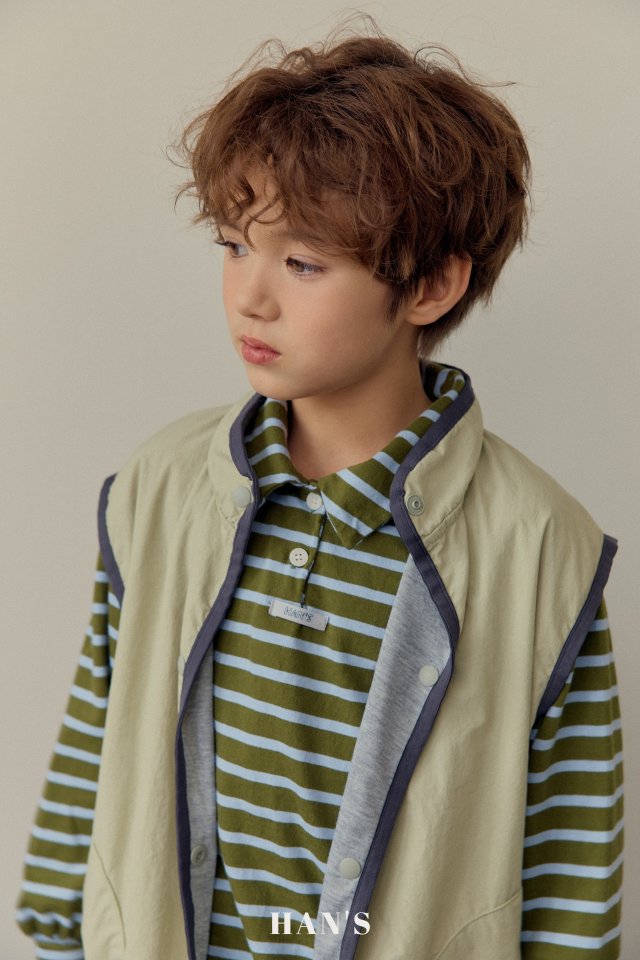 Han's - Korean Children Fashion - #kidsshorts - Rich Collar Tee - 4