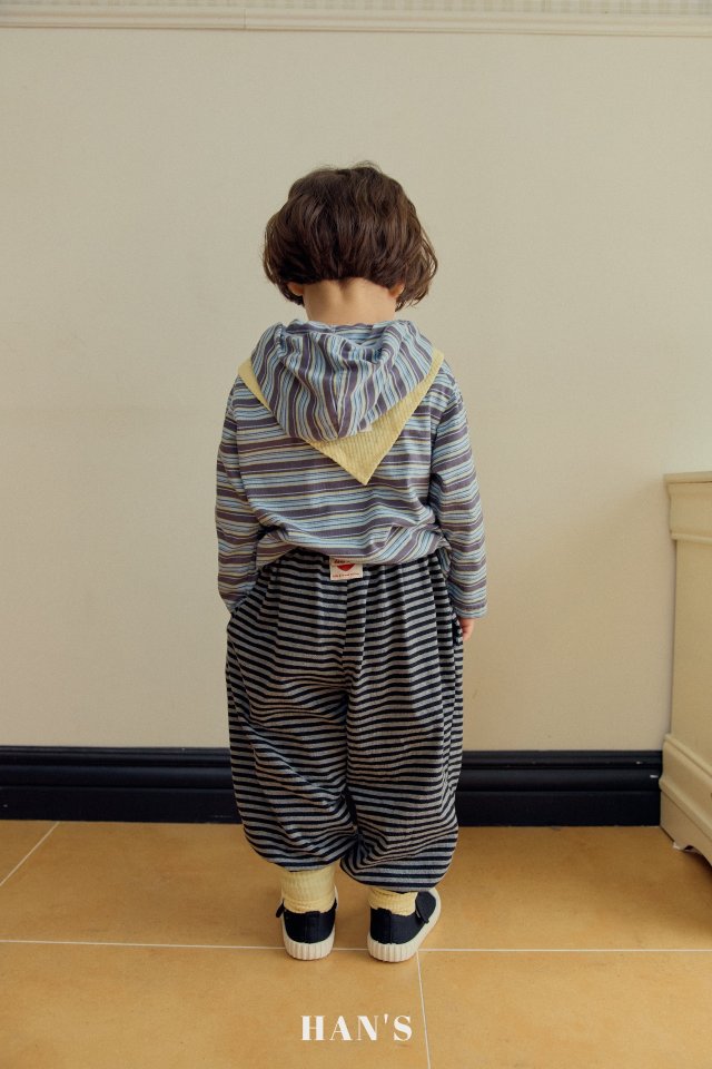 Han's - Korean Children Fashion - #kidzfashiontrend - Stripe Jenny Pants - 12