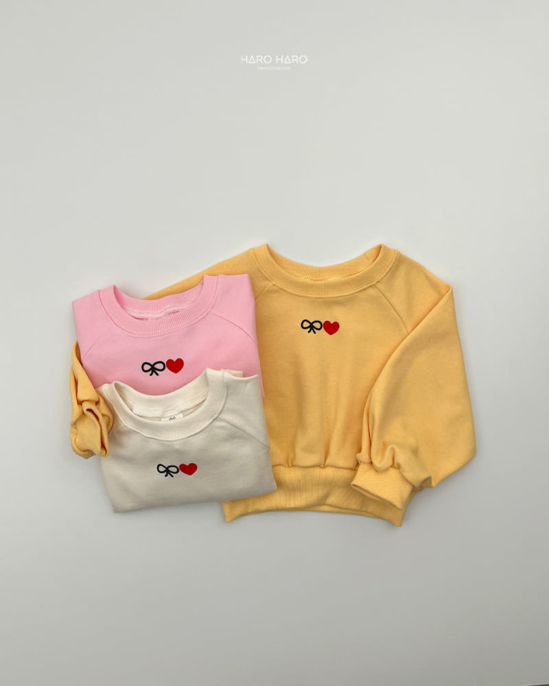 Haro Haro - Korean Children Fashion - #Kfashion4kids - Ribbon Heart Sweatshirt - 7