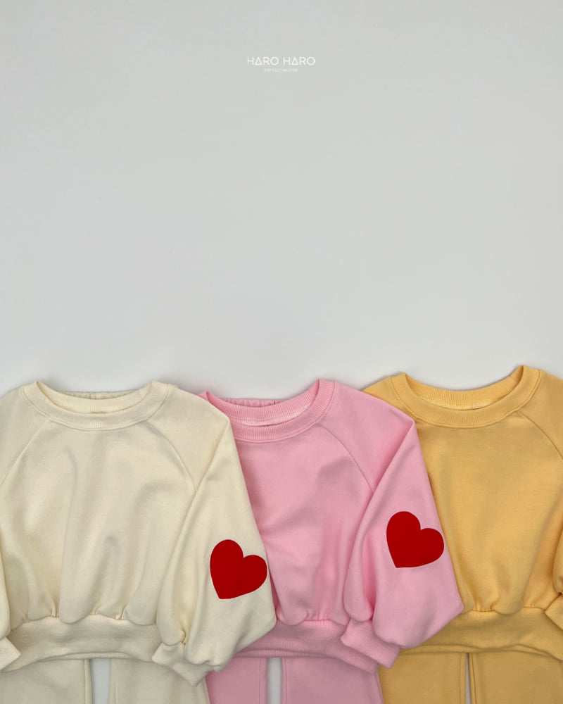 Haro Haro - Korean Children Fashion - #Kfashion4kids - Heart Puff Top Bottom Set - 6