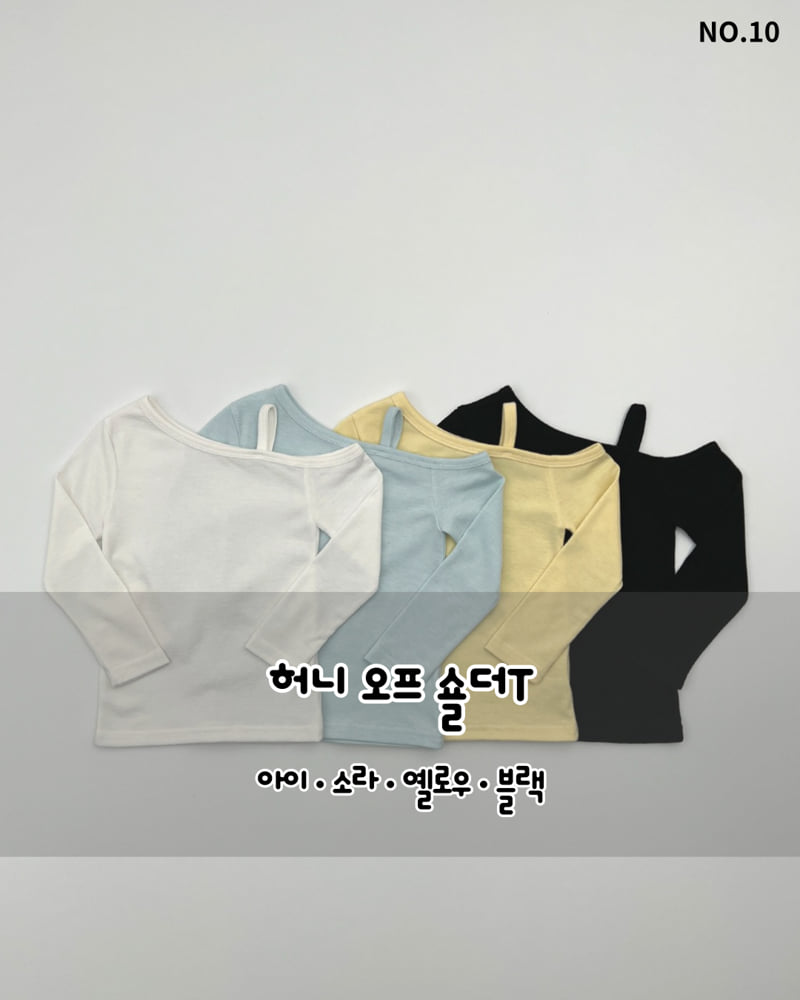 Haro Haro - Korean Children Fashion - #Kfashion4kids - Honey Off-Shoulder Tee