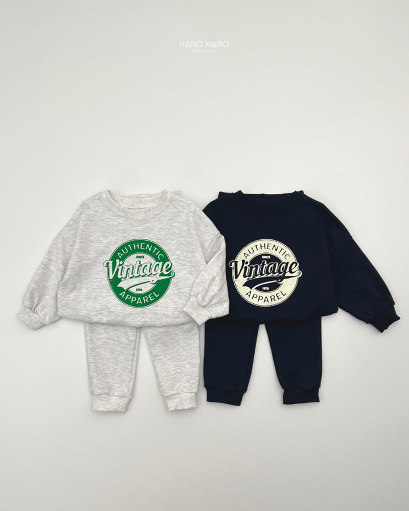 Haro Haro - Korean Children Fashion - #childofig - Vintage Top Bottom Set - 5