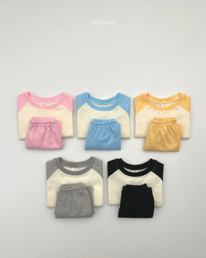 Haro Haro - Korean Children Fashion - #childofig - Soda Pop Raglan Top Bottom Set - 9