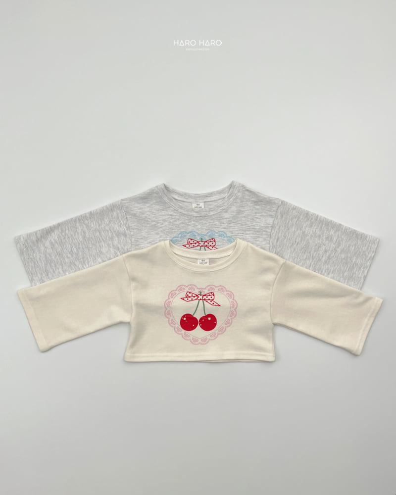 Haro Haro - Korean Children Fashion - #childrensboutique - Cherry Crop Tee - 3