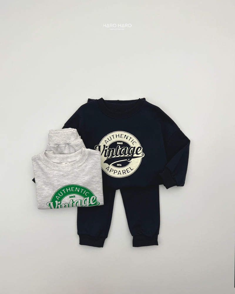 Haro Haro - Korean Children Fashion - #designkidswear - Vintage Top Bottom Set - 7