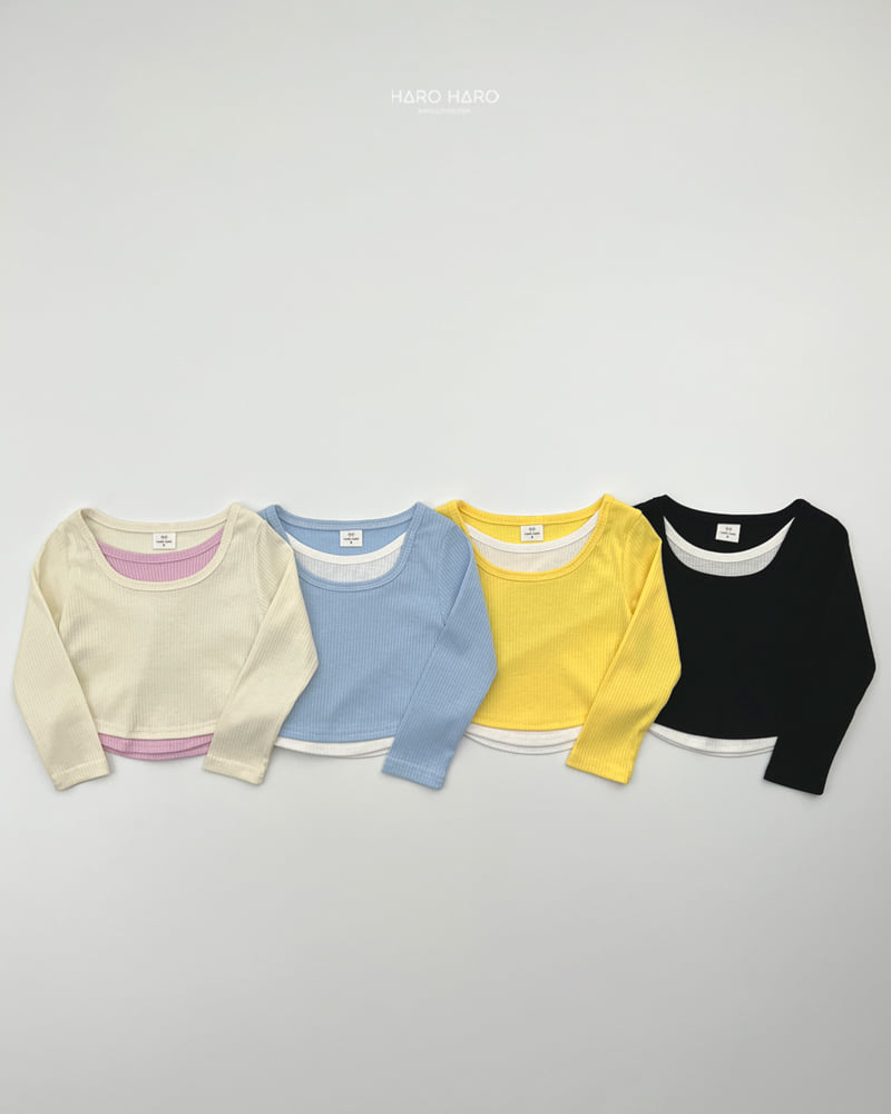 Haro Haro - Korean Children Fashion - #designkidswear - Ribbed Layered Tee - 5