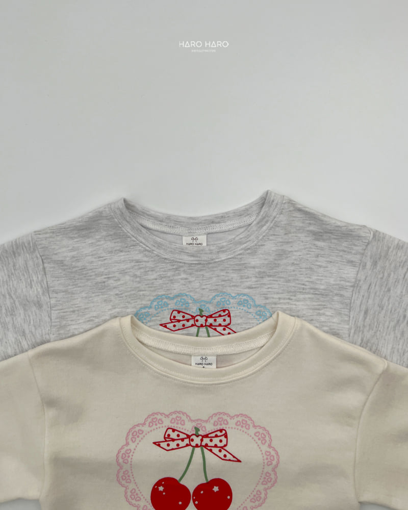 Haro Haro - Korean Children Fashion - #childrensboutique - Cherry Crop Tee - 4