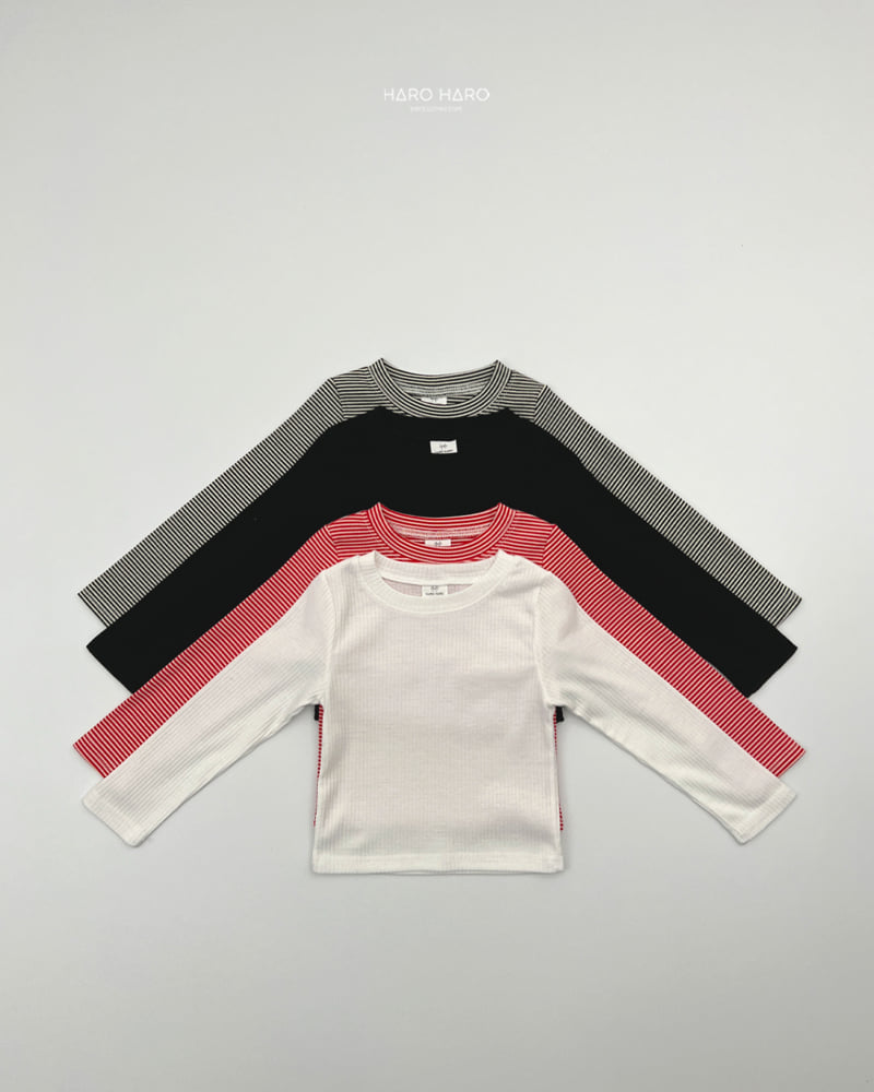 Haro Haro - Korean Children Fashion - #designkidswear - Slim Ribbed Tee Set - 3