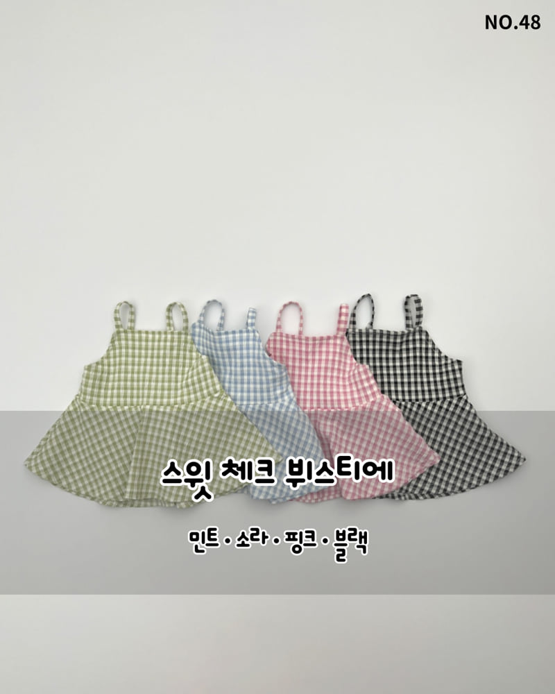 Haro Haro - Korean Children Fashion - #discoveringself - Sweet Check Bustier