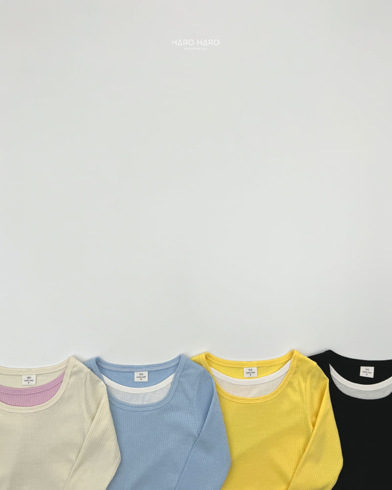 Haro Haro - Korean Children Fashion - #discoveringself - Ribbed Layered Tee - 6