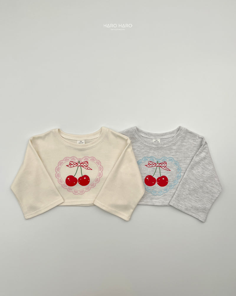 Haro Haro - Korean Children Fashion - #discoveringself - Cherry Crop Tee - 5