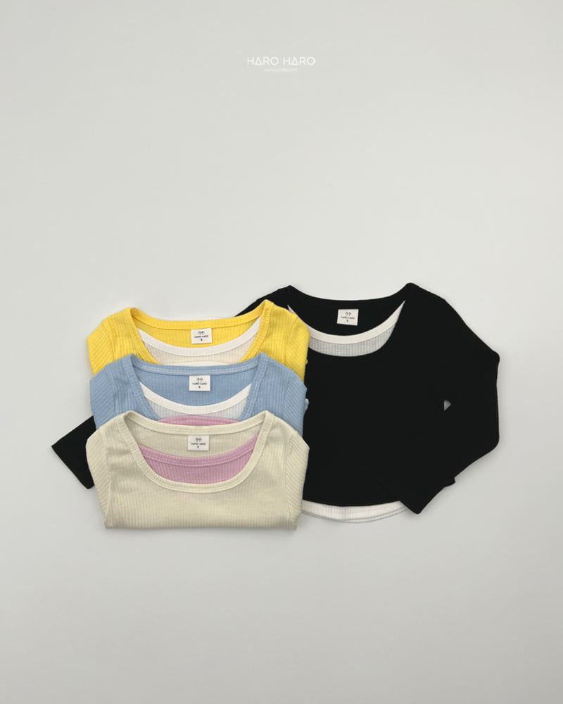 Haro Haro - Korean Children Fashion - #fashionkids - Ribbed Layered Tee - 7