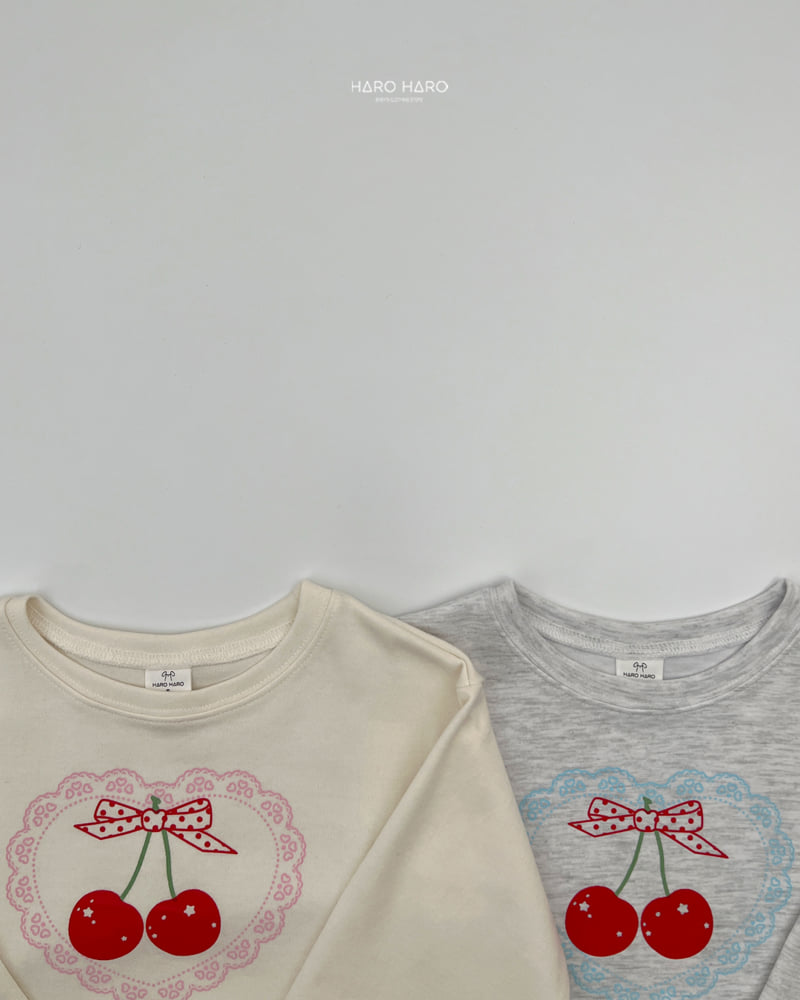 Haro Haro - Korean Children Fashion - #fashionkids - Cherry Crop Tee - 6