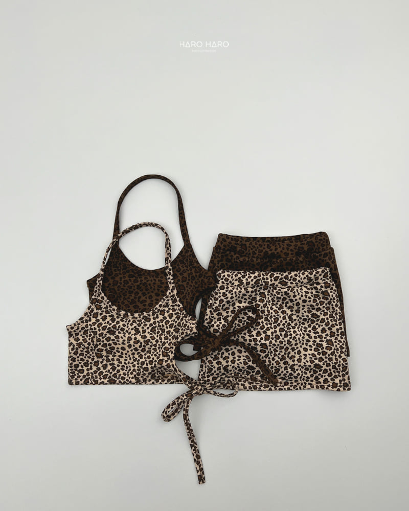 Haro Haro - Korean Children Fashion - #fashionkids - Leopard Bustier Set - 3