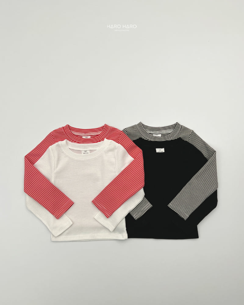 Haro Haro - Korean Children Fashion - #fashionkids - Slim Ribbed Tee Set - 5