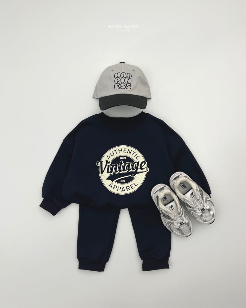 Haro Haro - Korean Children Fashion - #kidsshorts - Vintage Top Bottom Set - 10