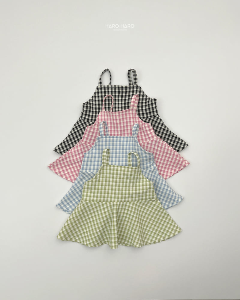 Haro Haro - Korean Children Fashion - #kidsshorts - Sweet Check Bustier - 3