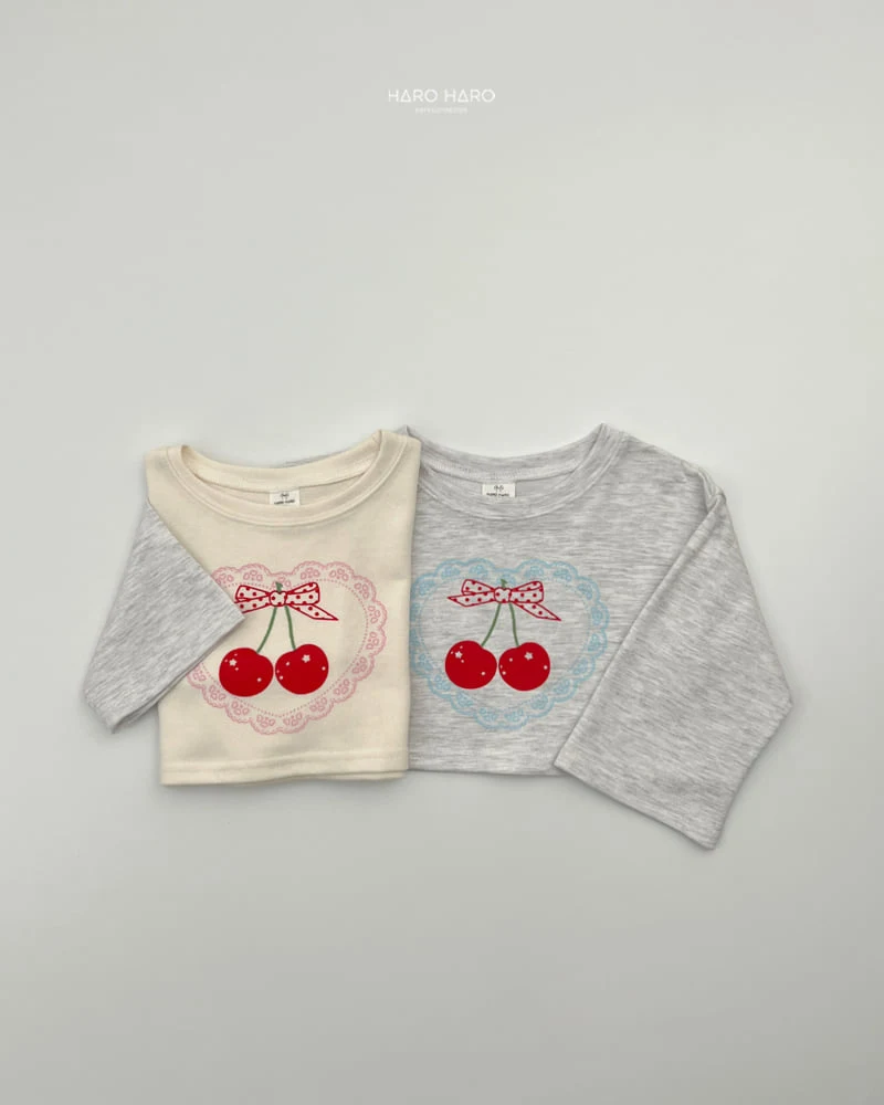 Haro Haro - Korean Children Fashion - #kidsshorts - Cherry Crop Tee - 7