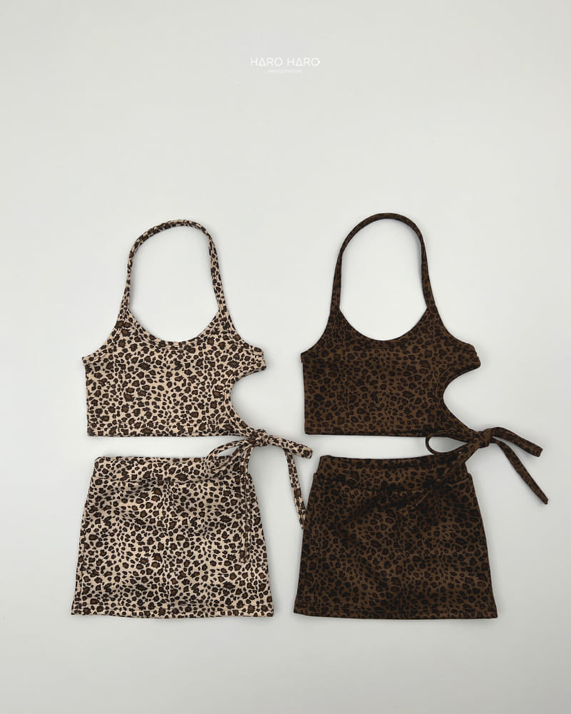 Haro Haro - Korean Children Fashion - #kidsstore - Leopard Bustier Set - 5