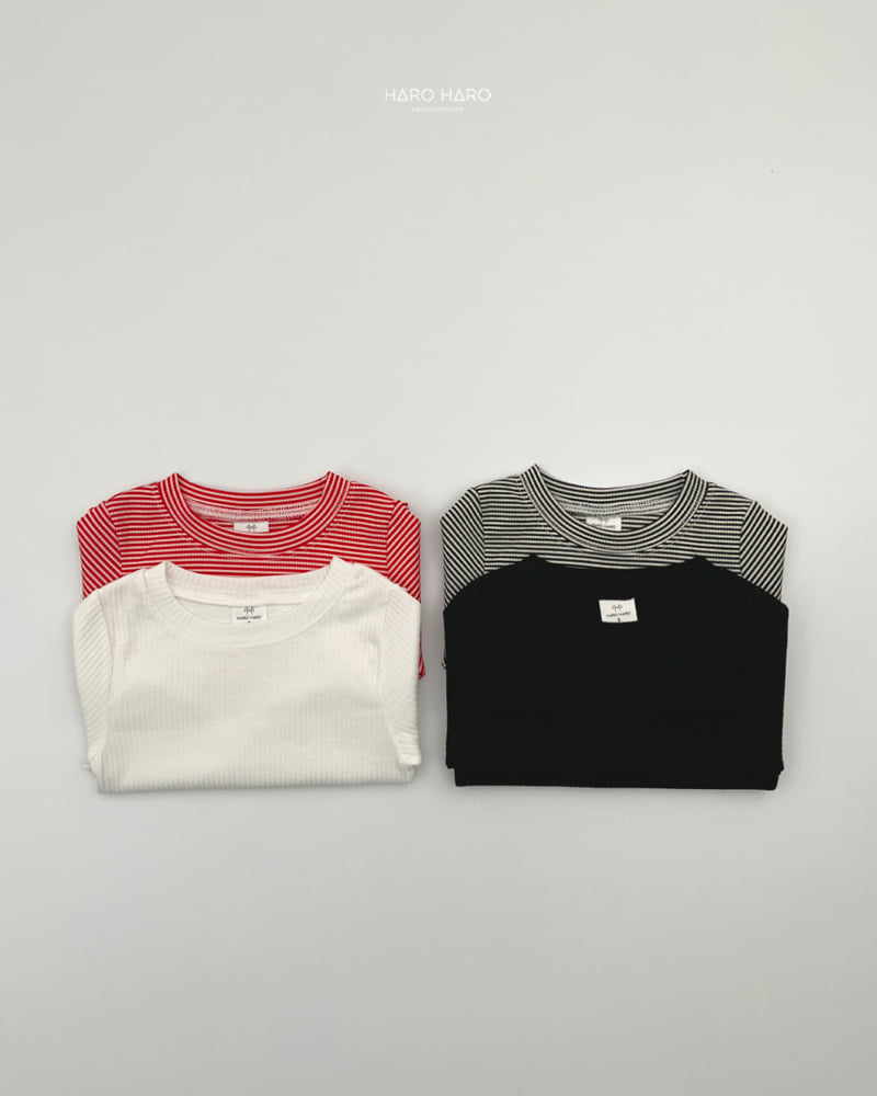 Haro Haro - Korean Children Fashion - #kidsstore - Slim Ribbed Tee Set - 7