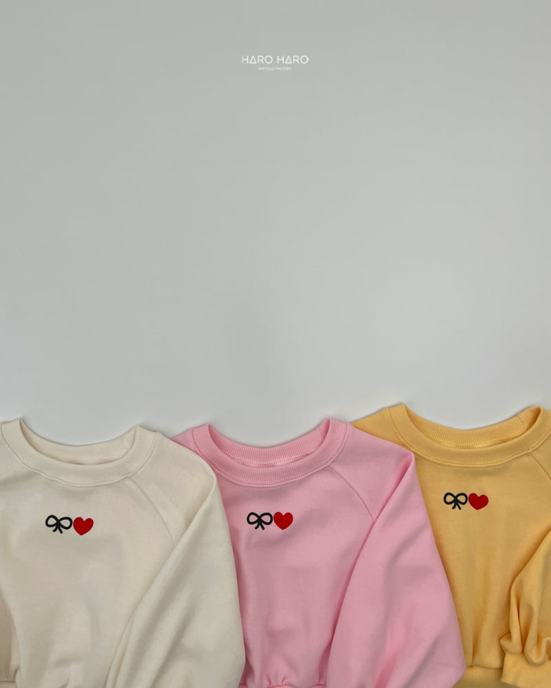 Haro Haro - Korean Children Fashion - #kidzfashiontrend - Ribbon Heart Sweatshirt - 6