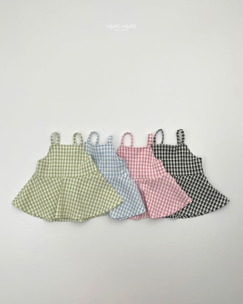 Haro Haro - Korean Children Fashion - #kidzfashiontrend - Sweet Check Bustier - 5