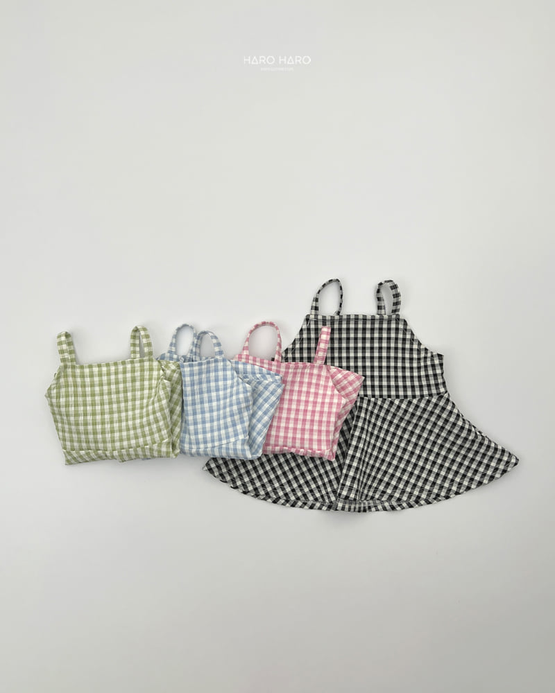 Haro Haro - Korean Children Fashion - #littlefashionista - Sweet Check Bustier - 7