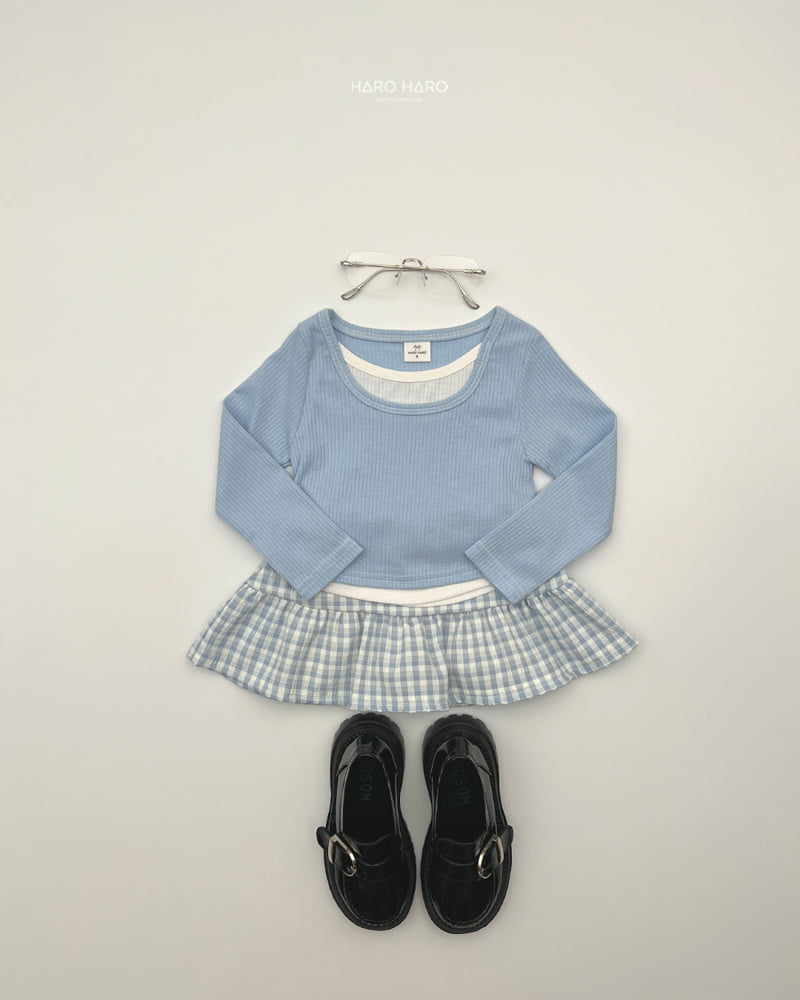 Haro Haro - Korean Children Fashion - #littlefashionista - Ribbed Layered Tee - 12