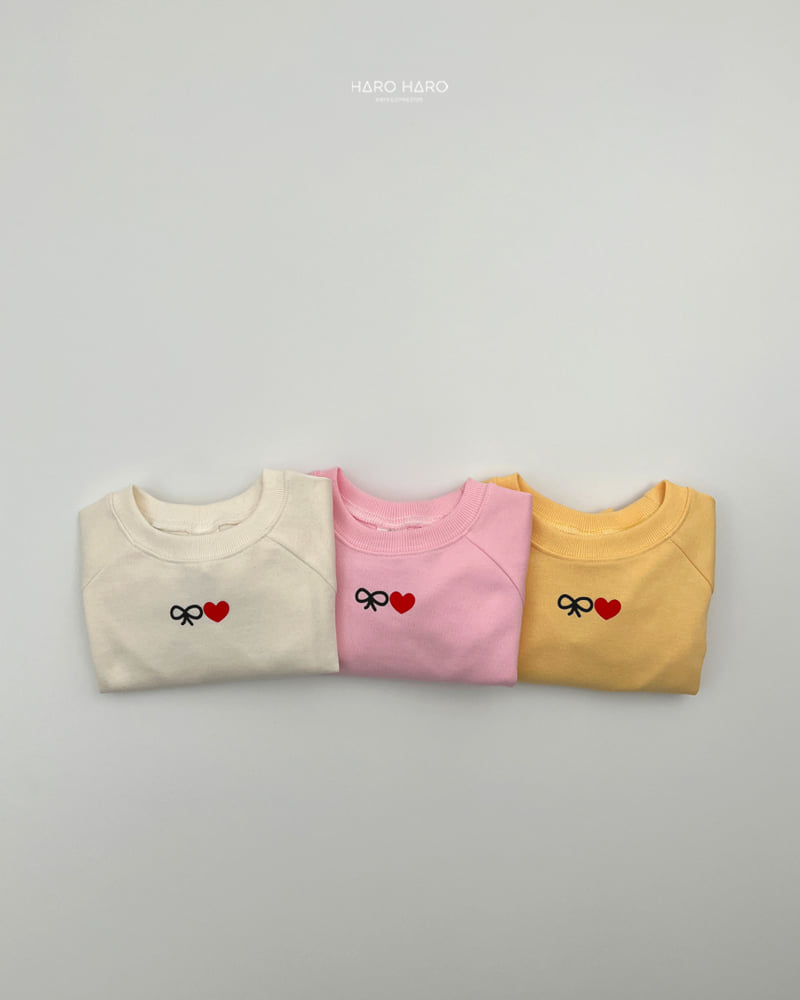 Haro Haro - Korean Children Fashion - #magicofchildhood - Ribbon Heart Sweatshirt - 9