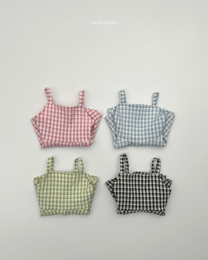 Haro Haro - Korean Children Fashion - #magicofchildhood - Sweet Check Bustier - 8