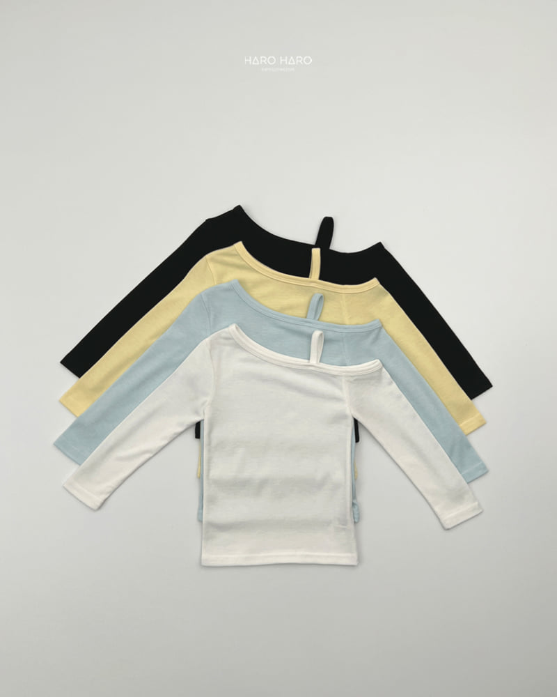 Haro Haro - Korean Children Fashion - #magicofchildhood - Honey Off-Shoulder Tee - 3