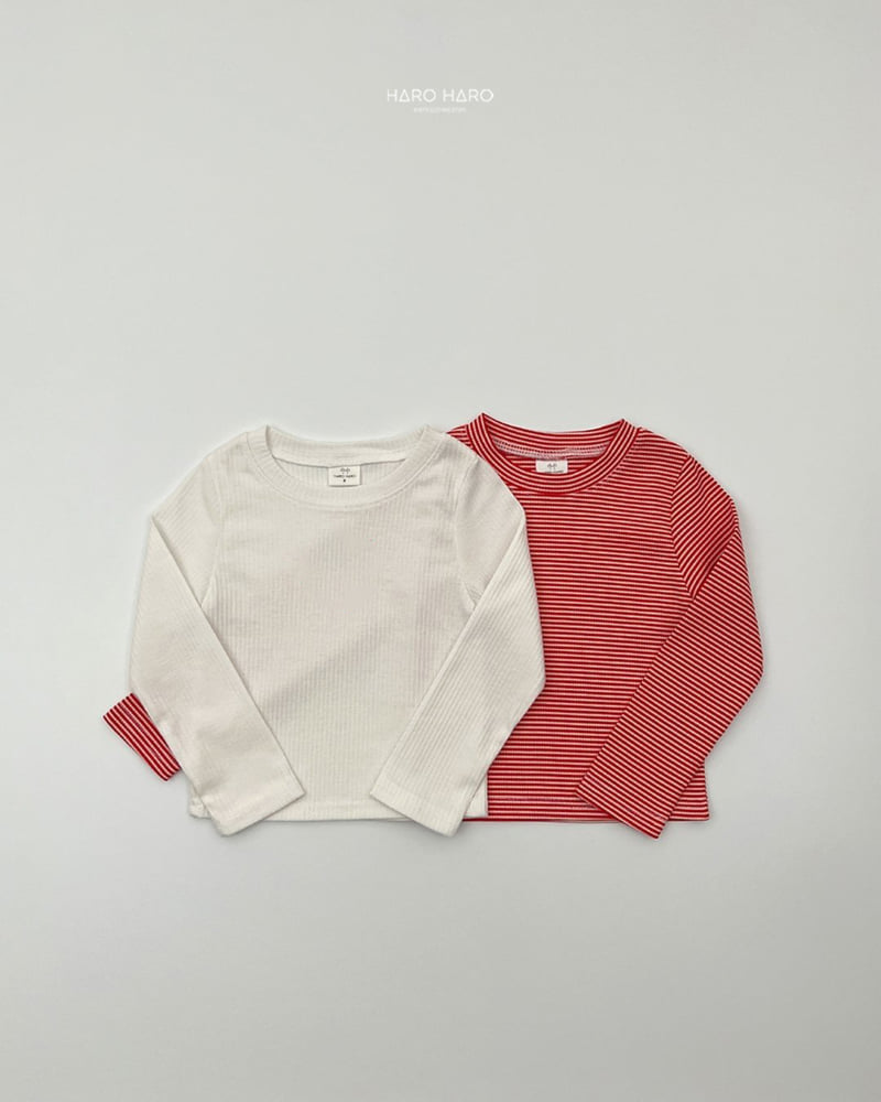 Haro Haro - Korean Children Fashion - #magicofchildhood - Slim Ribbed Tee Set - 11