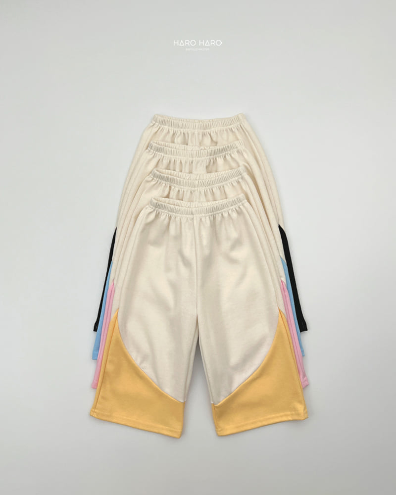 Haro Haro - Korean Children Fashion - #minifashionista - Contrast Color Wide Pants - 3
