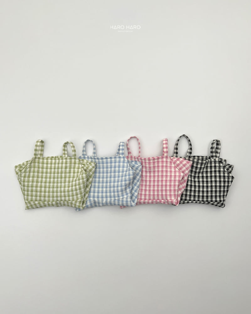 Haro Haro - Korean Children Fashion - #minifashionista - Sweet Check Bustier - 9