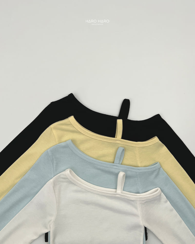 Haro Haro - Korean Children Fashion - #magicofchildhood - Honey Off-Shoulder Tee - 4