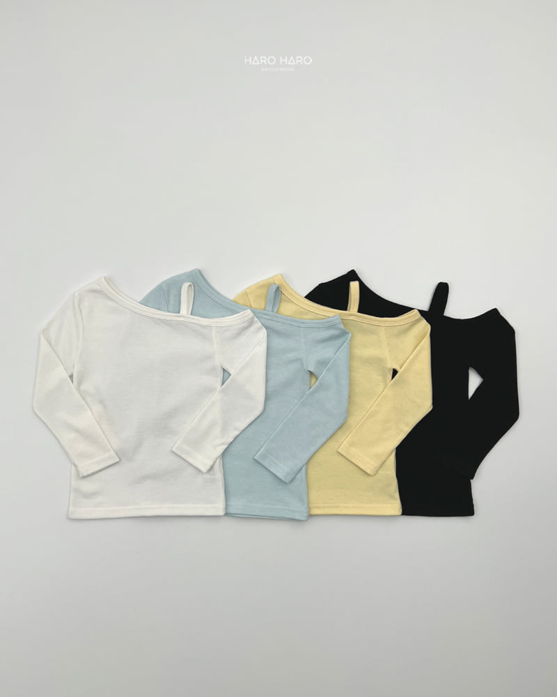 Haro Haro - Korean Children Fashion - #prettylittlegirls - Honey Off-Shoulder Tee - 5