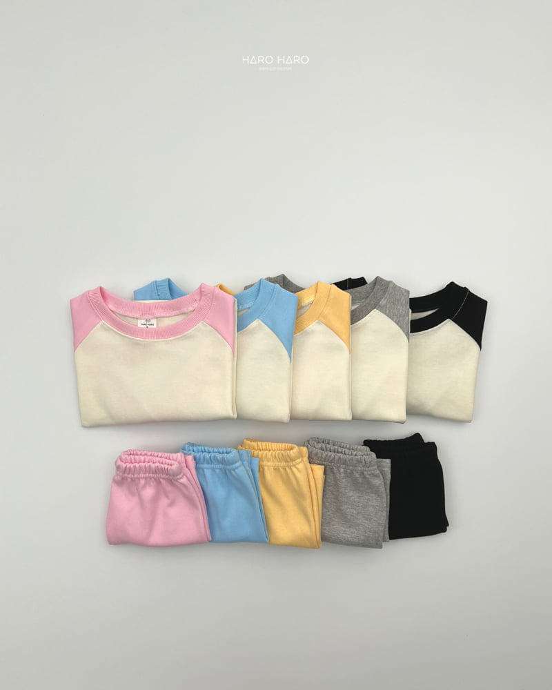 Haro Haro - Korean Children Fashion - #stylishchildhood - Soda Pop Raglan Top Bottom Set - 8