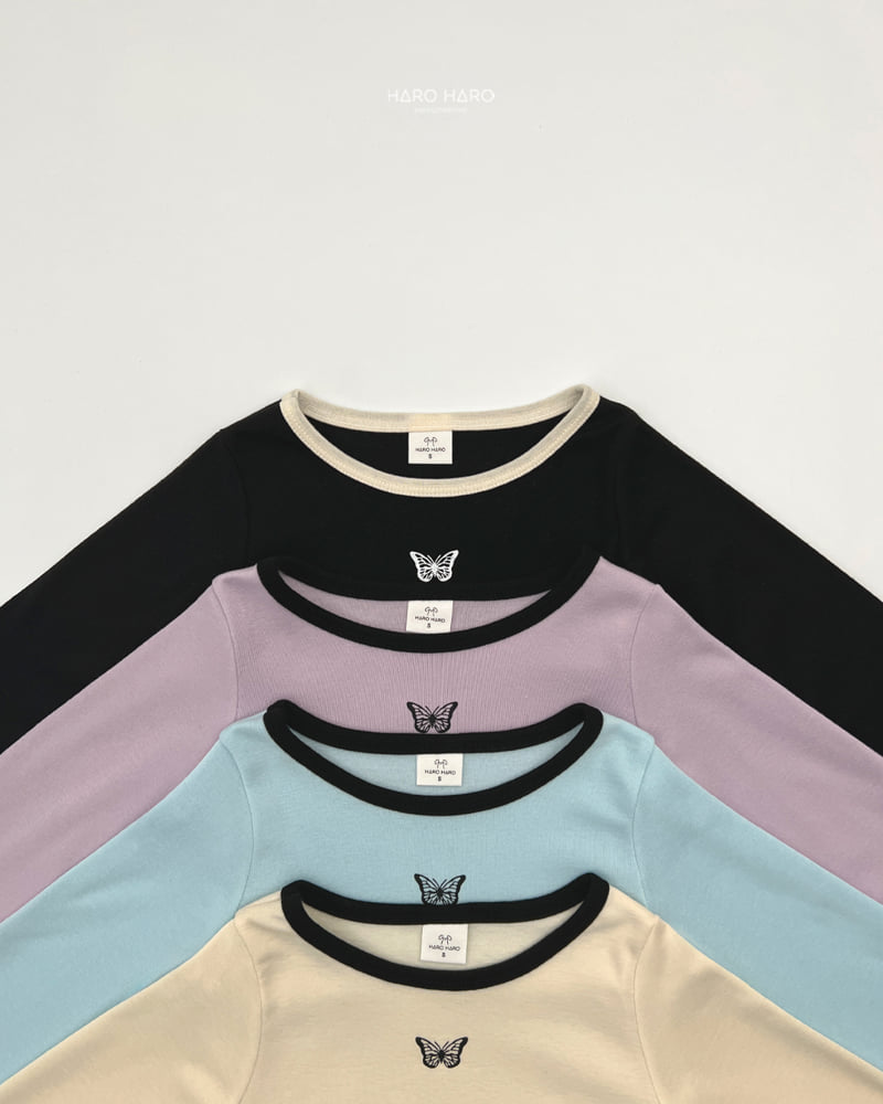 Haro Haro - Korean Children Fashion - #toddlerclothing - Butterfly Tee - 4