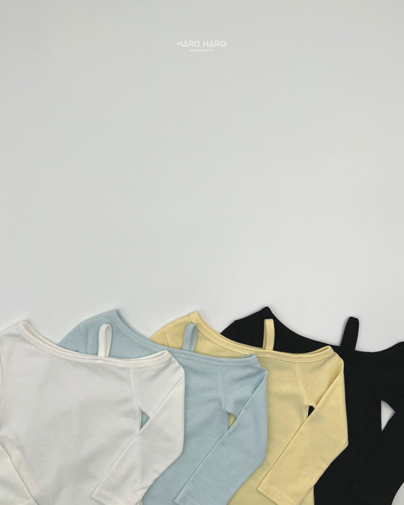 Haro Haro - Korean Children Fashion - #todddlerfashion - Honey Off-Shoulder Tee - 6