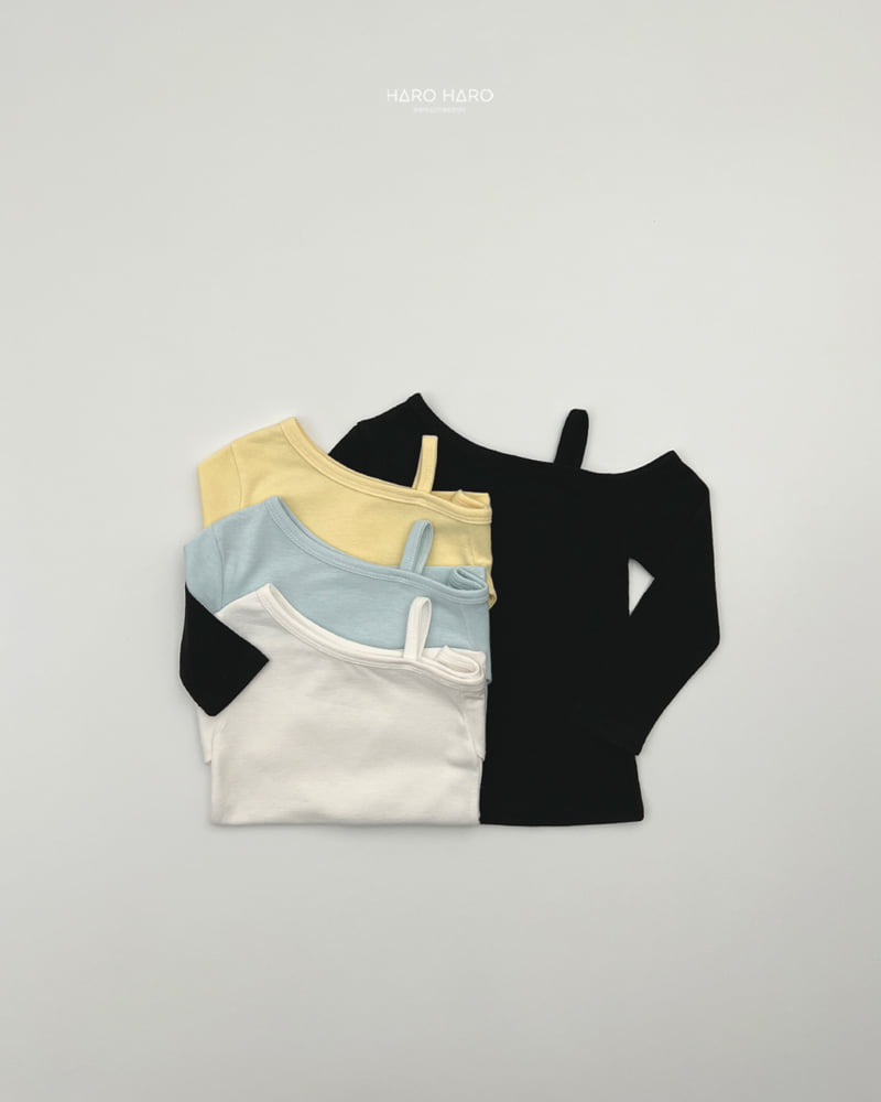 Haro Haro - Korean Children Fashion - #toddlerclothing - Honey Off-Shoulder Tee - 7