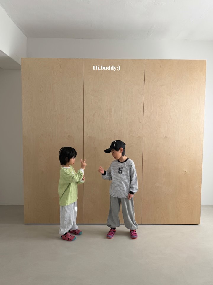 Hi buddy - Korean Children Fashion - #Kfashion4kids - Five Line Tee - 10